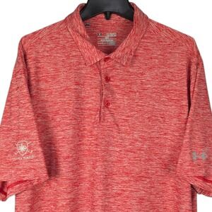 Under Armour Men's Golf Polo Shirt 2XL Tall Heat Gear Red Little Turtle Logo